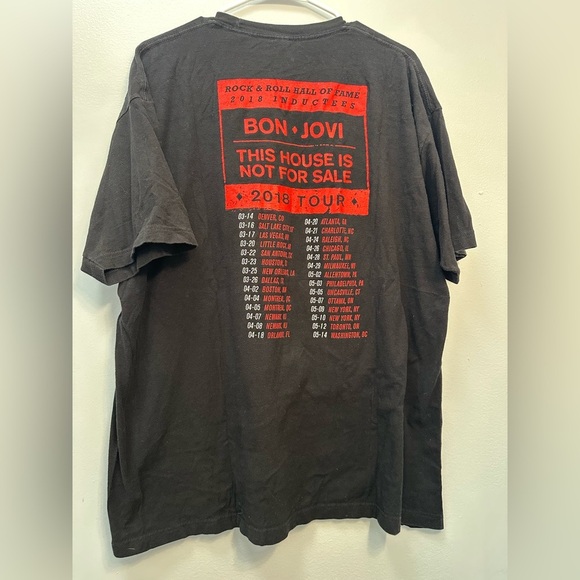 Tultex Black and Red Bon Jovi Graphic Tee - Picture 2 of 4